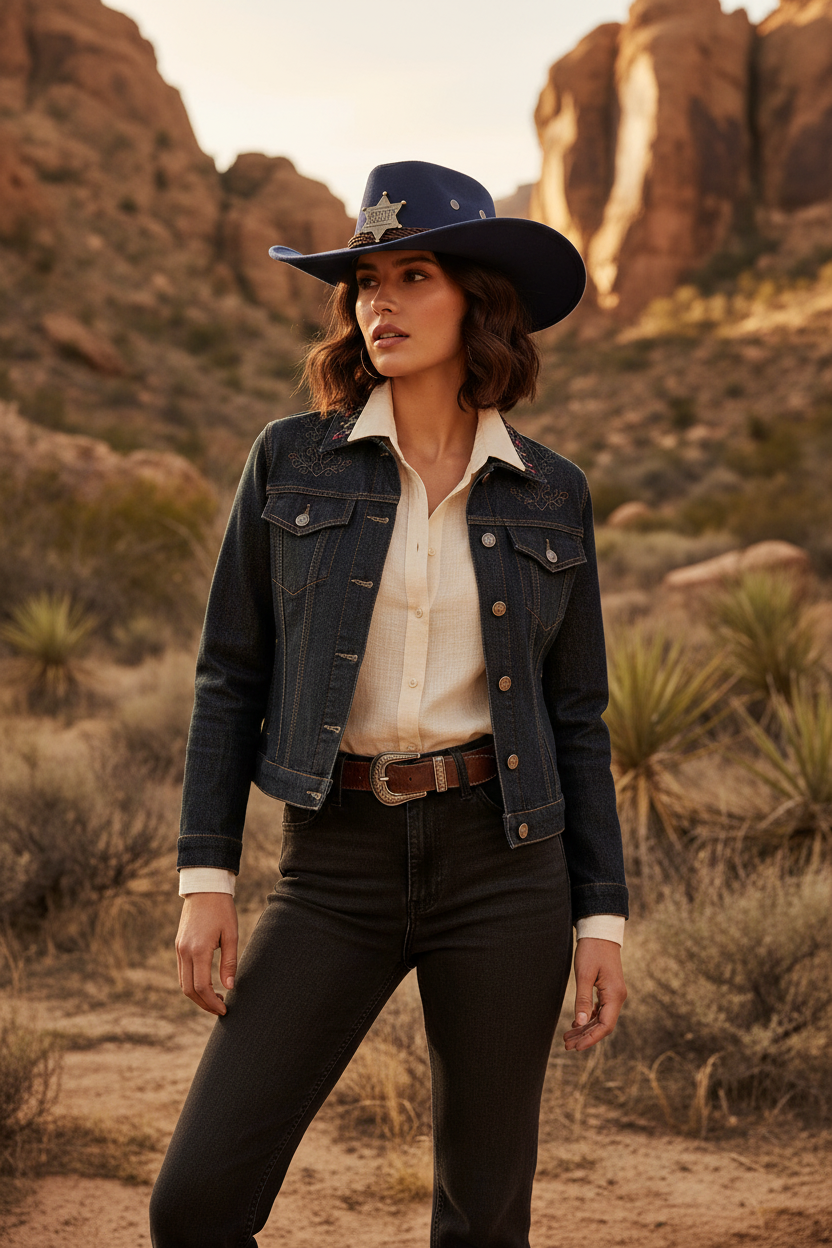 Marberry Wool Cowboy Hat – Flat Top, Sun Protection