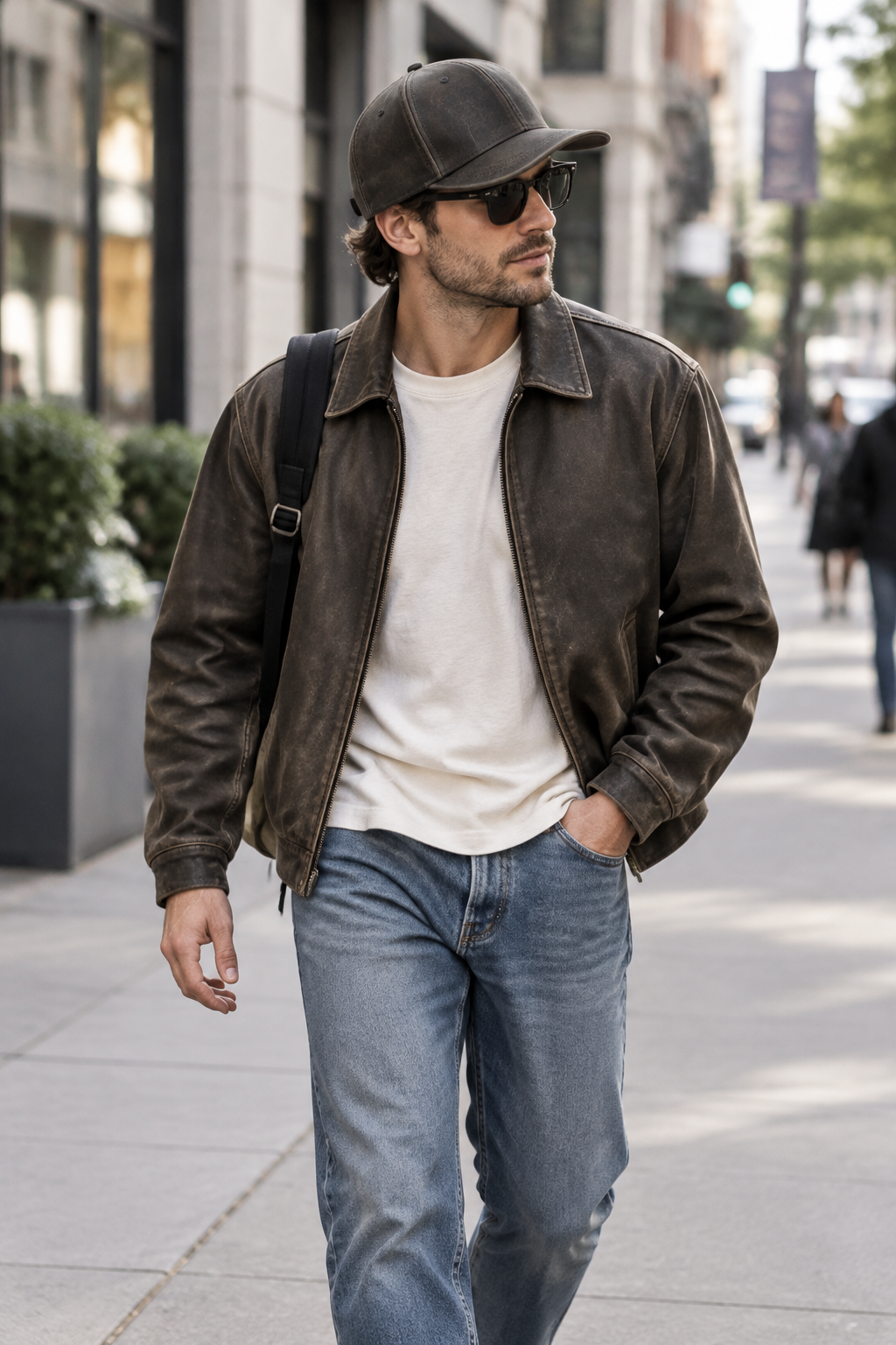 Cavallari PU Leather Adjustable Baseball Cap
