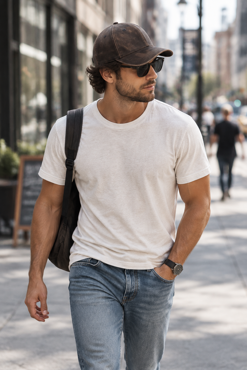 Cavallari PU Leather Adjustable Baseball Cap