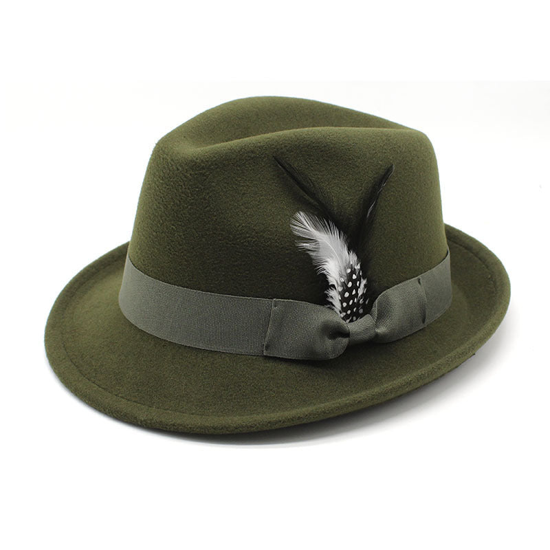 TheCapSpot - Billycock Feather Fur Felt Hat
