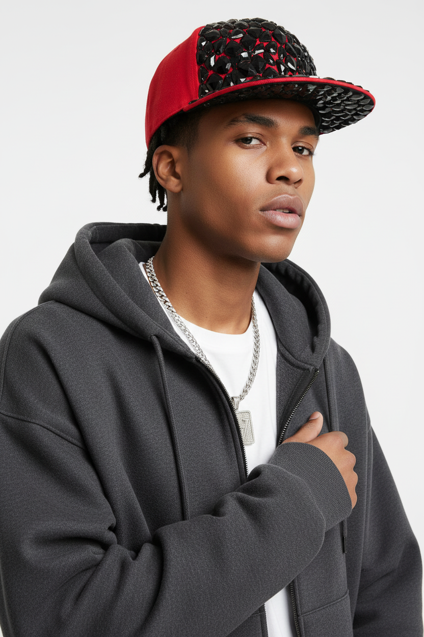 Shakur Black Diamond Rivet Baseball Cap