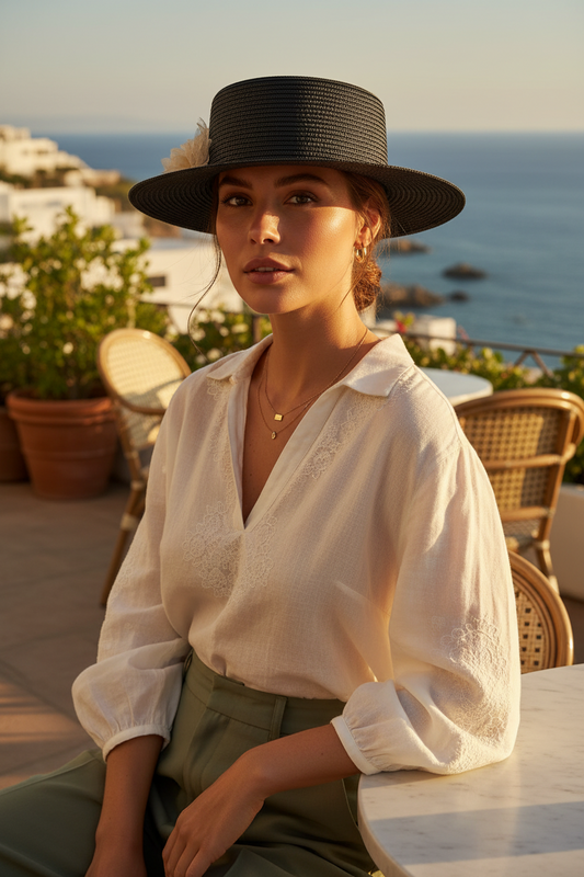 McPherson Flat Top Papyrus Straw Beach Hat