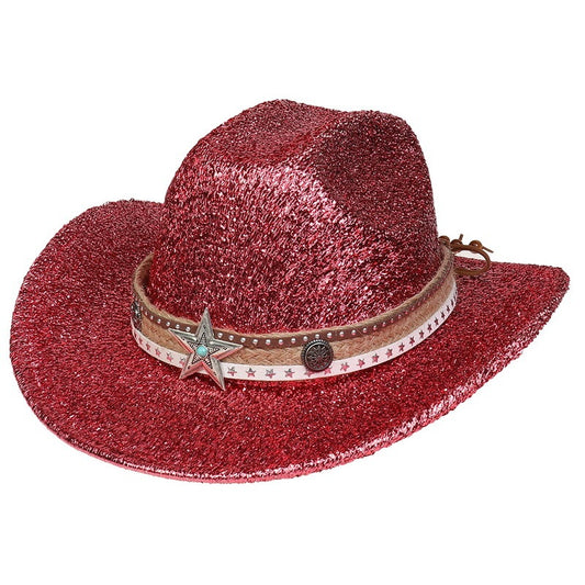 TheCapSpot - Western Denim Fedora Hat Felt