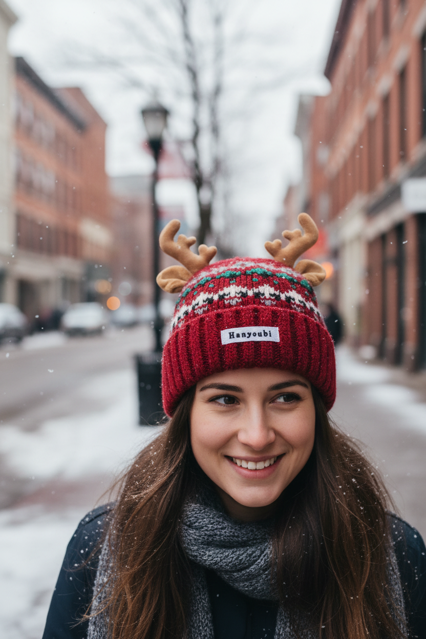 TheCapSpot - Harpool Christmas Antlers Beanie