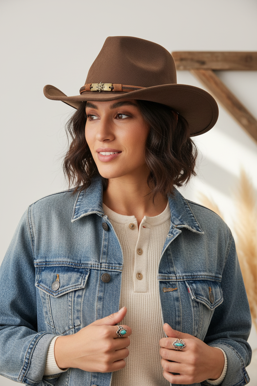 Carlsbad Suede Western Cowboy Hat with Bell Crown