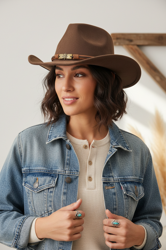 Carlsbad Suede Western Cowboy Hat with Bell Crown