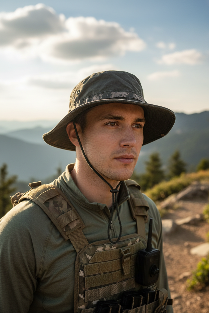 Calvert Unisex Cotton Camouflage Bucket Hat with UV Protection