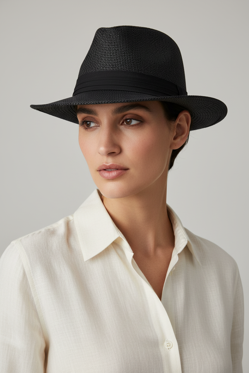 Cormier Straw Jazz Hat – Unisex, 58cm