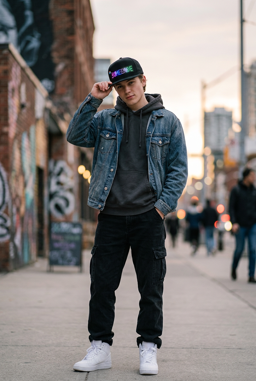Programmable LED Baseball Cap – App-Controlled Scrolling Display, Unisex