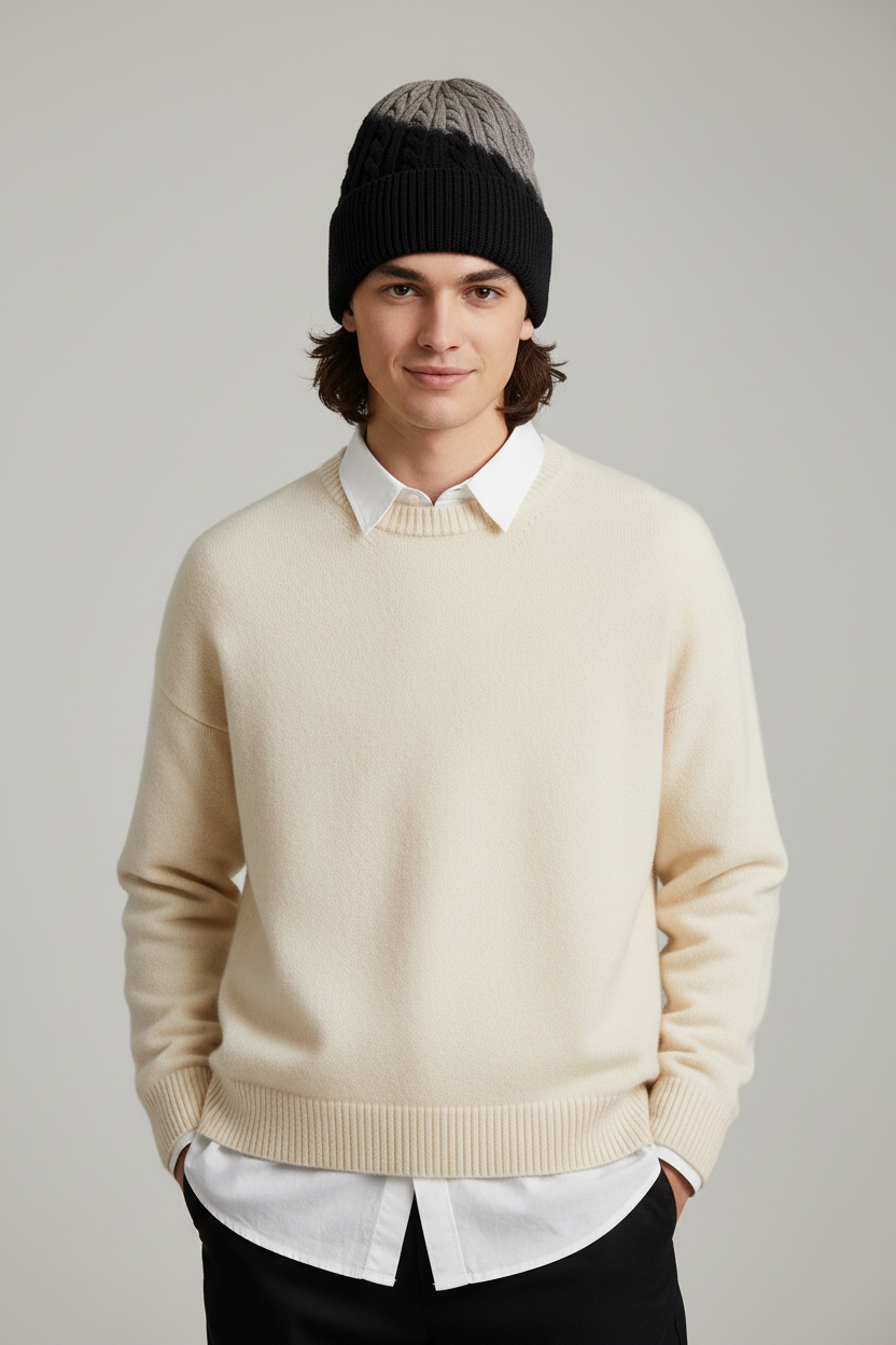 Geneva Two-Tone Acrylic Beanie