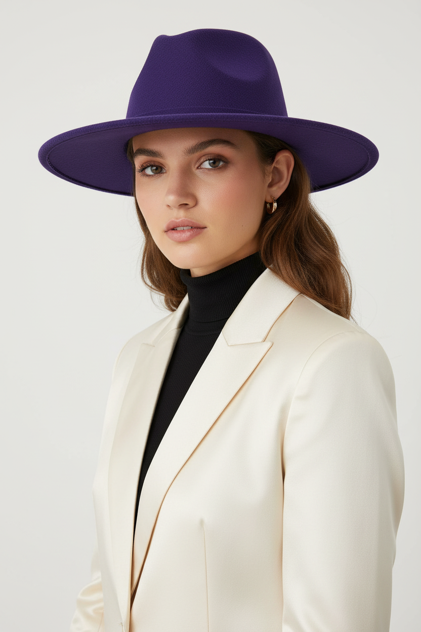 Bryant Wool Fedora Hat – Solid Color Flat Brim
