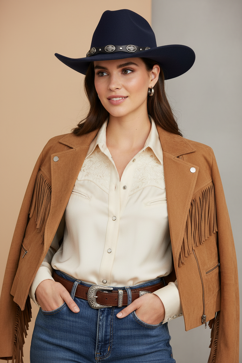 Nashville Wool Felt Top Hat with Big Brim