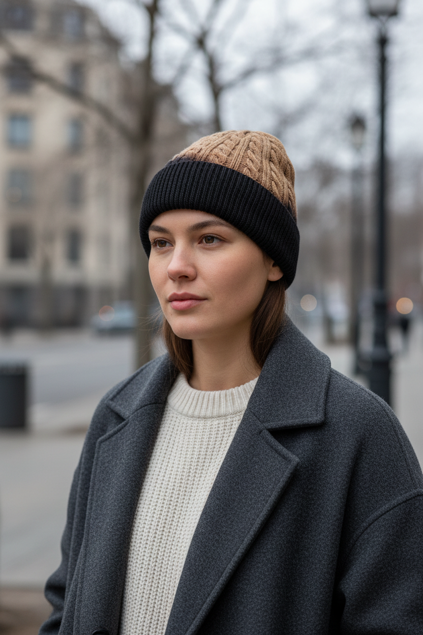 Geneva Two-Tone Acrylic Beanie
