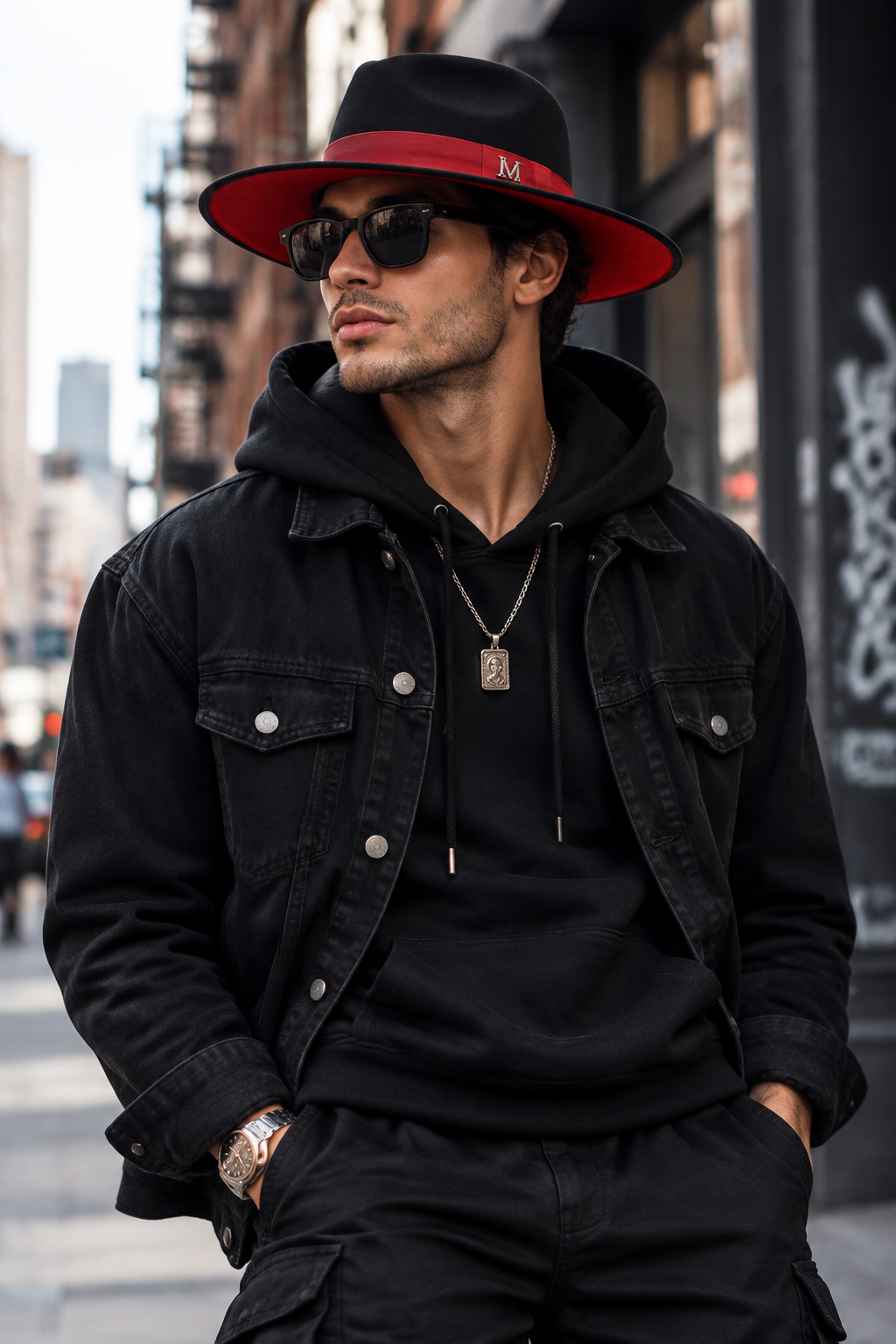 Thompson Wool Felt Jazz Hat – Adjustable Flat Brim