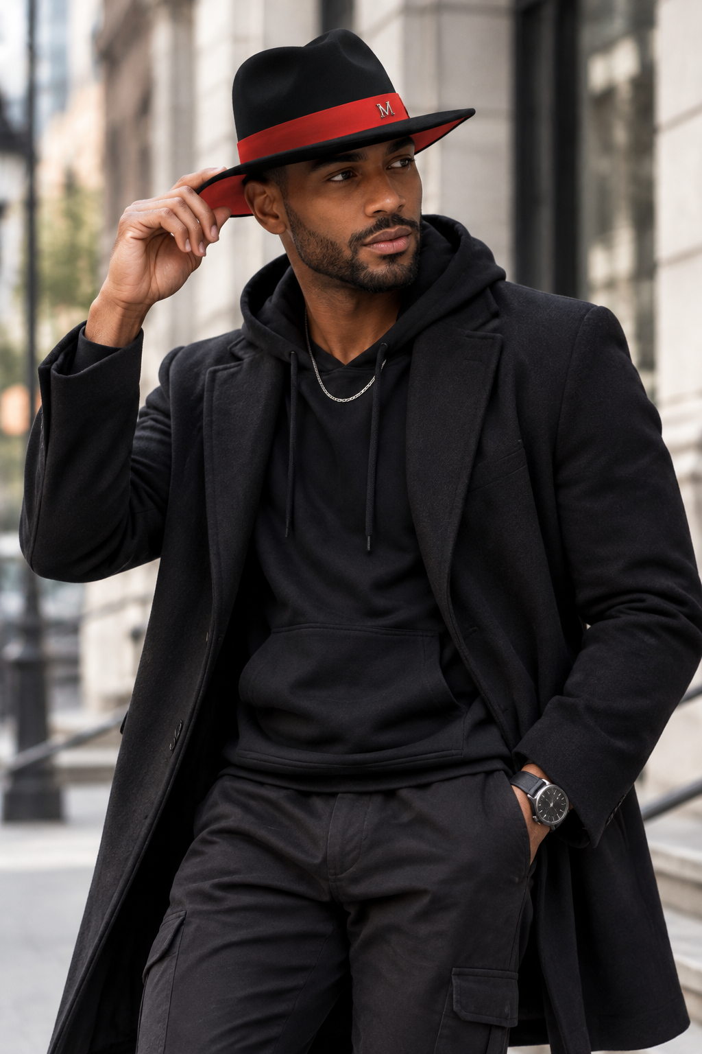Thompson Wool Felt Jazz Hat – Adjustable Flat Brim
