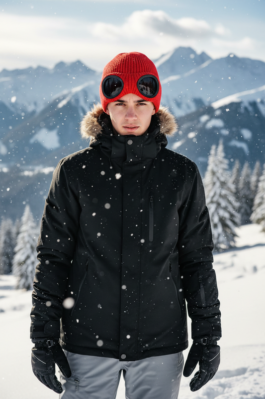Dakota Windproof Wool Beanie with Glasses