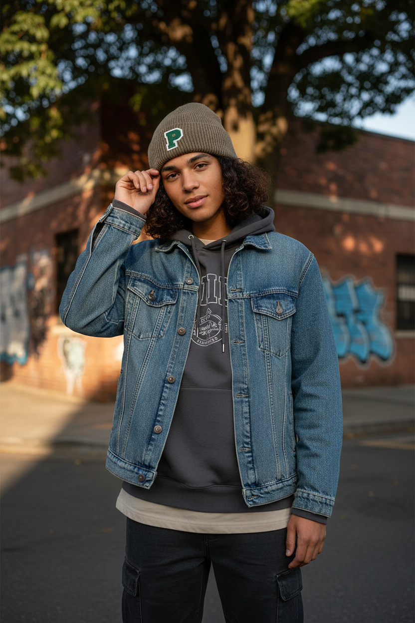 Percy Unisex Acrylic Knit Beanie – One Size