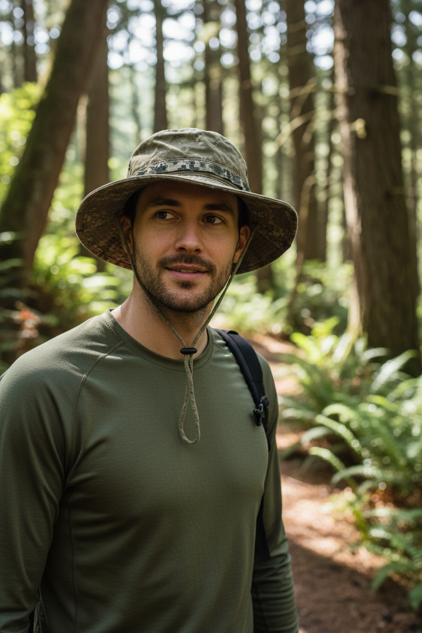 Calvert Unisex Cotton Camouflage Bucket Hat with UV Protection
