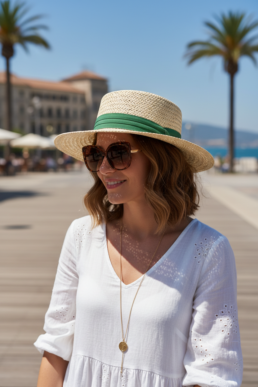 Kenton Straw Sun Hat for Women, Medium