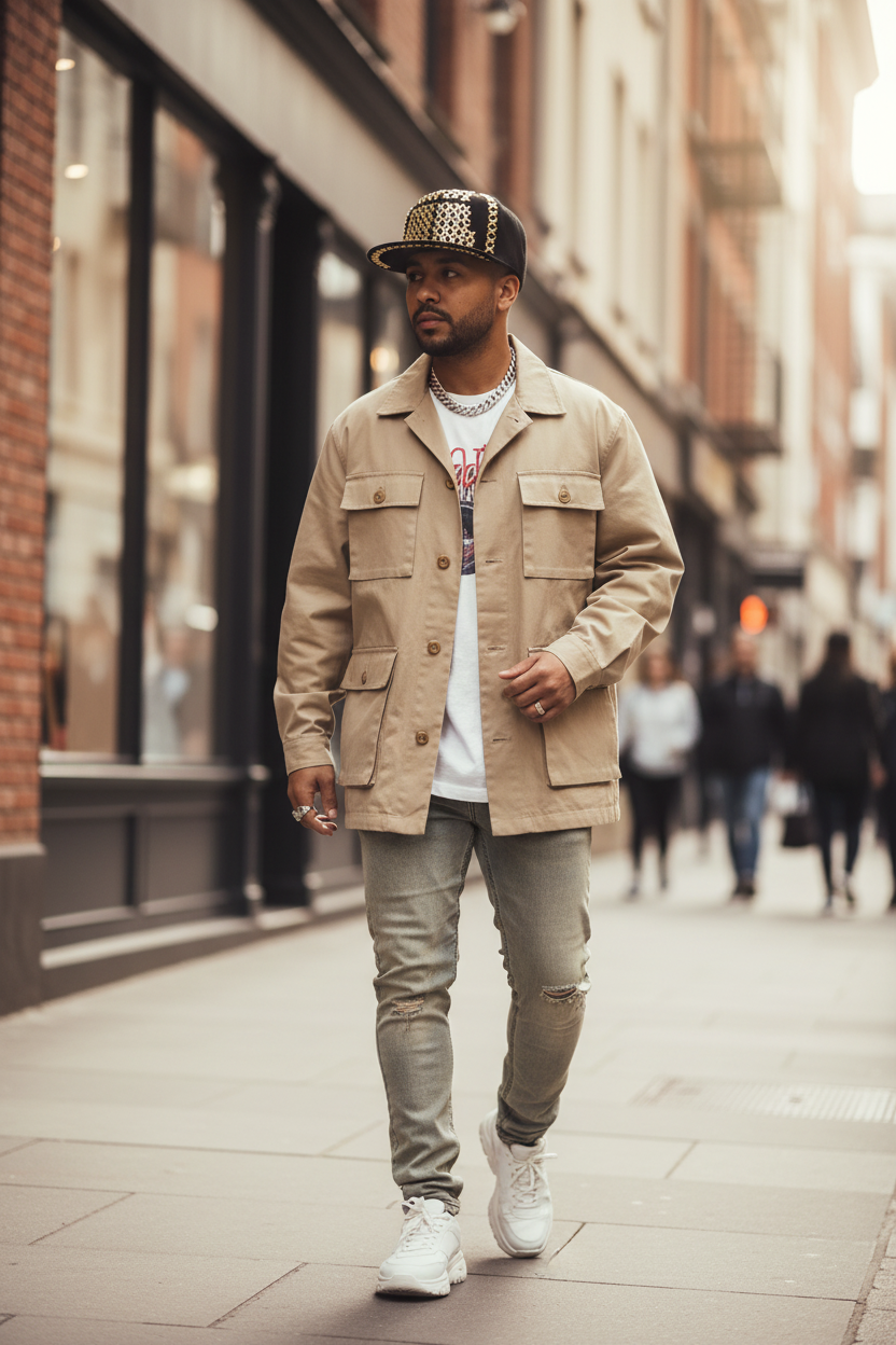 Rodman Rivet Flat-Brim Baseball Cap | Adjustable Punk Hat
