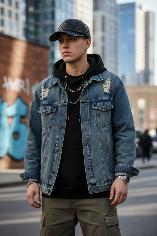 Baycott Genuine Leather Baseball Cap with Sheepskin Lining