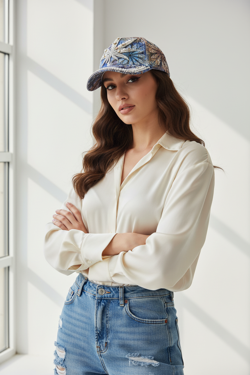 Mcgee Flower Embroidered Polyester Baseball Cap
