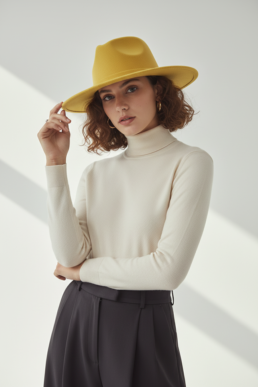 Bryant Wool Fedora Hat – Solid Color Flat Brim