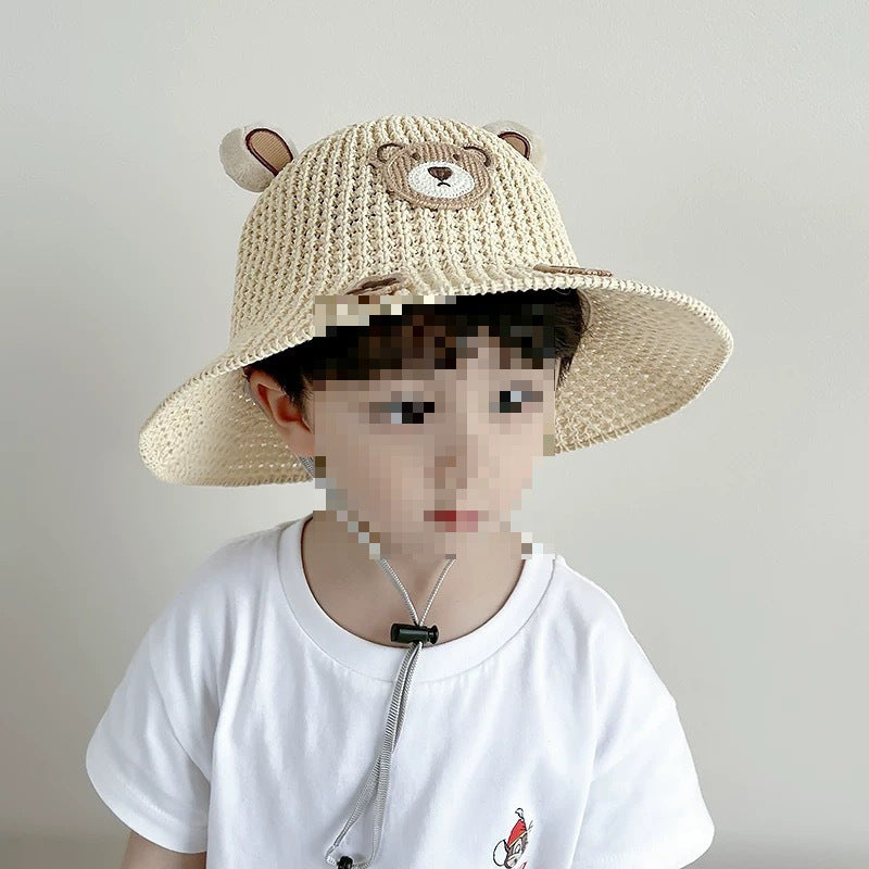 TheCapspot -Bear Sun-proof Straw Hat Baby