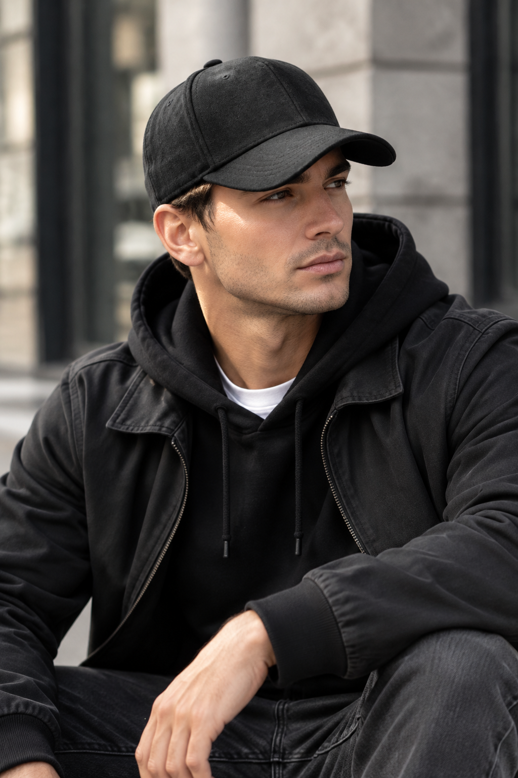 Banks Solid Suede Baseball Cap, Adjustable