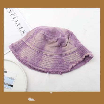 Colton Distressed Bucket Hat – Denim Cotton, UV Protection
