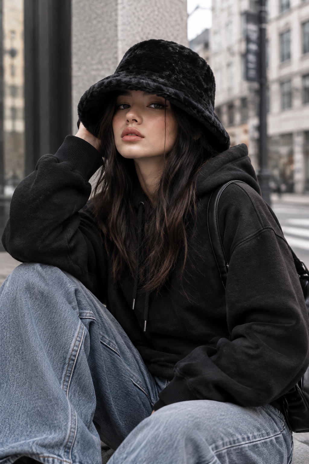 Felix Plush Faux Fur Bucket Hat