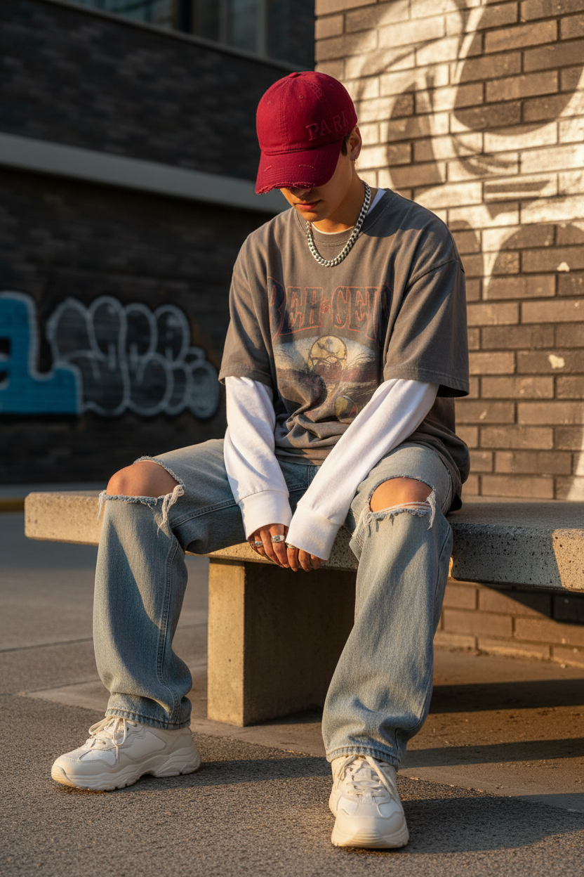 Francis Paris Adjustable Denim Baseball Cap