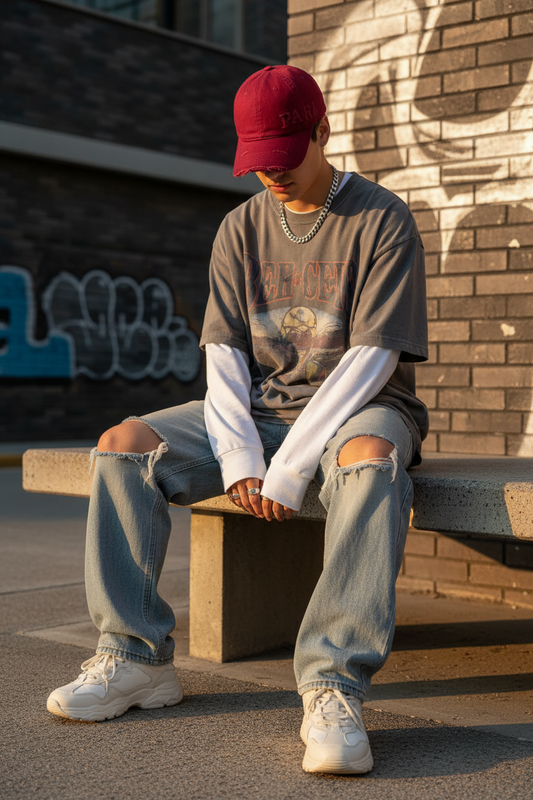 Francis Paris Adjustable Denim Baseball Cap