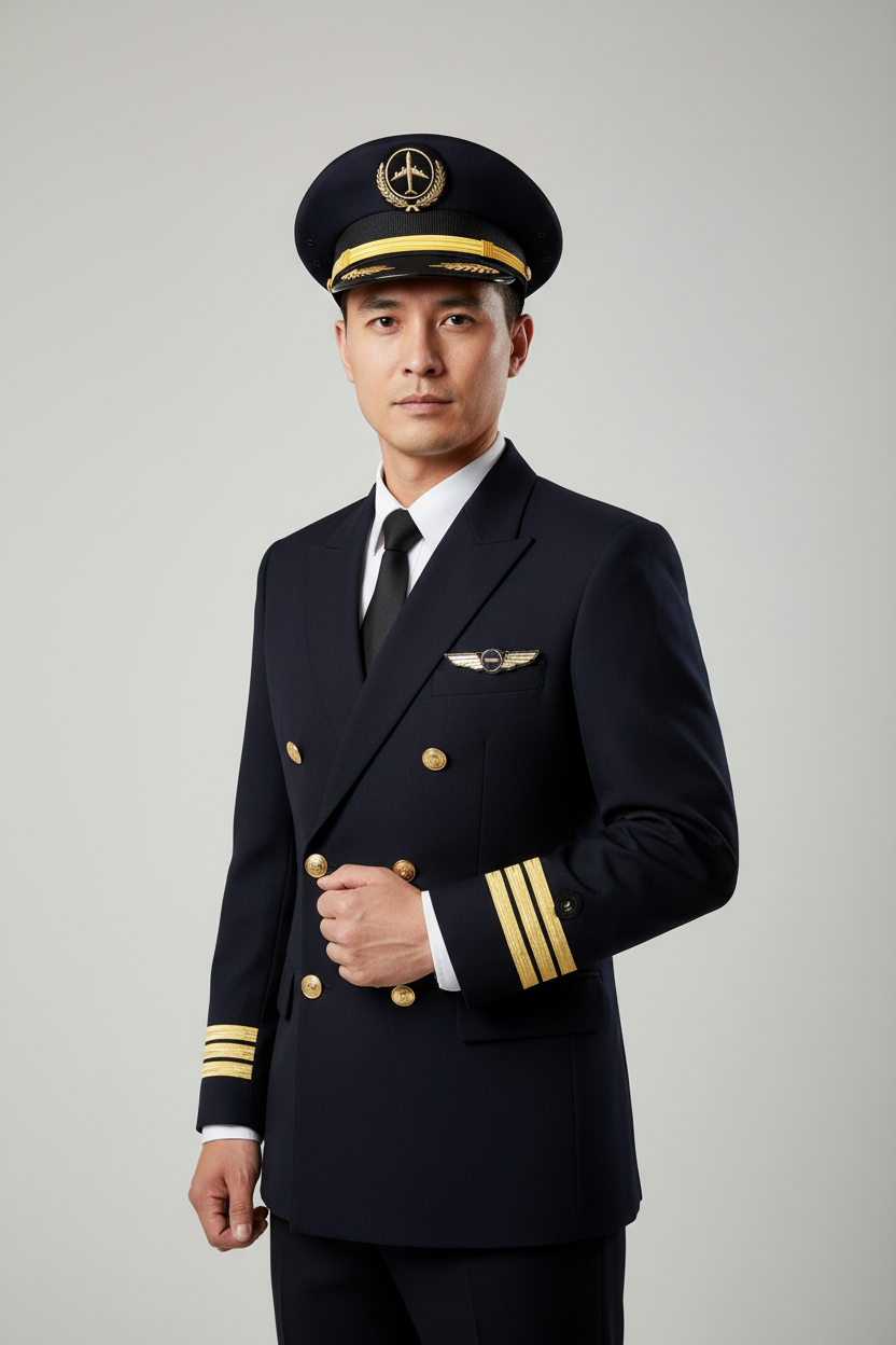 Airline Pilot Flat Cap – Unisex Adult