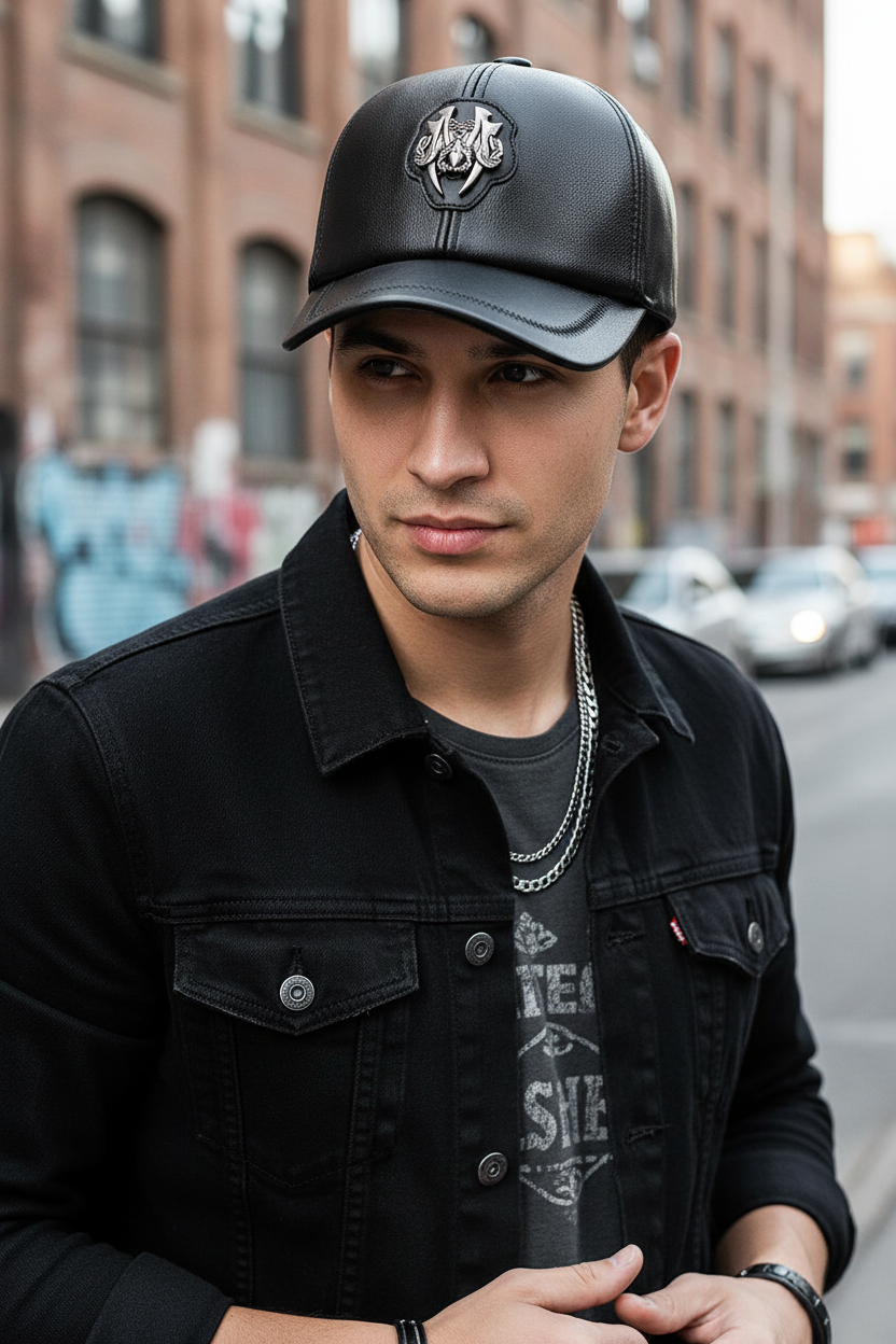 Mcguire Genuine Goat Leather Dome Crown Cap