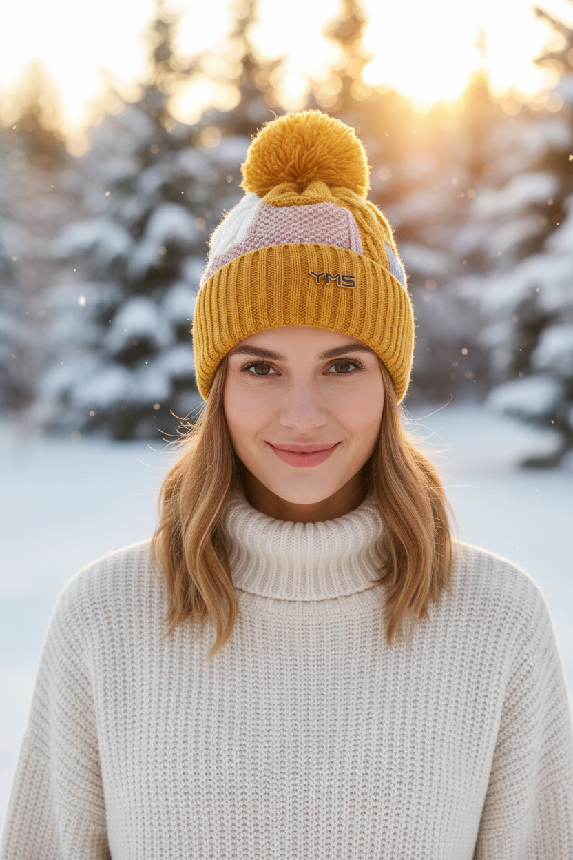 Laron Multi-Color Acrylic Stocking Cap – Windproof, One Size