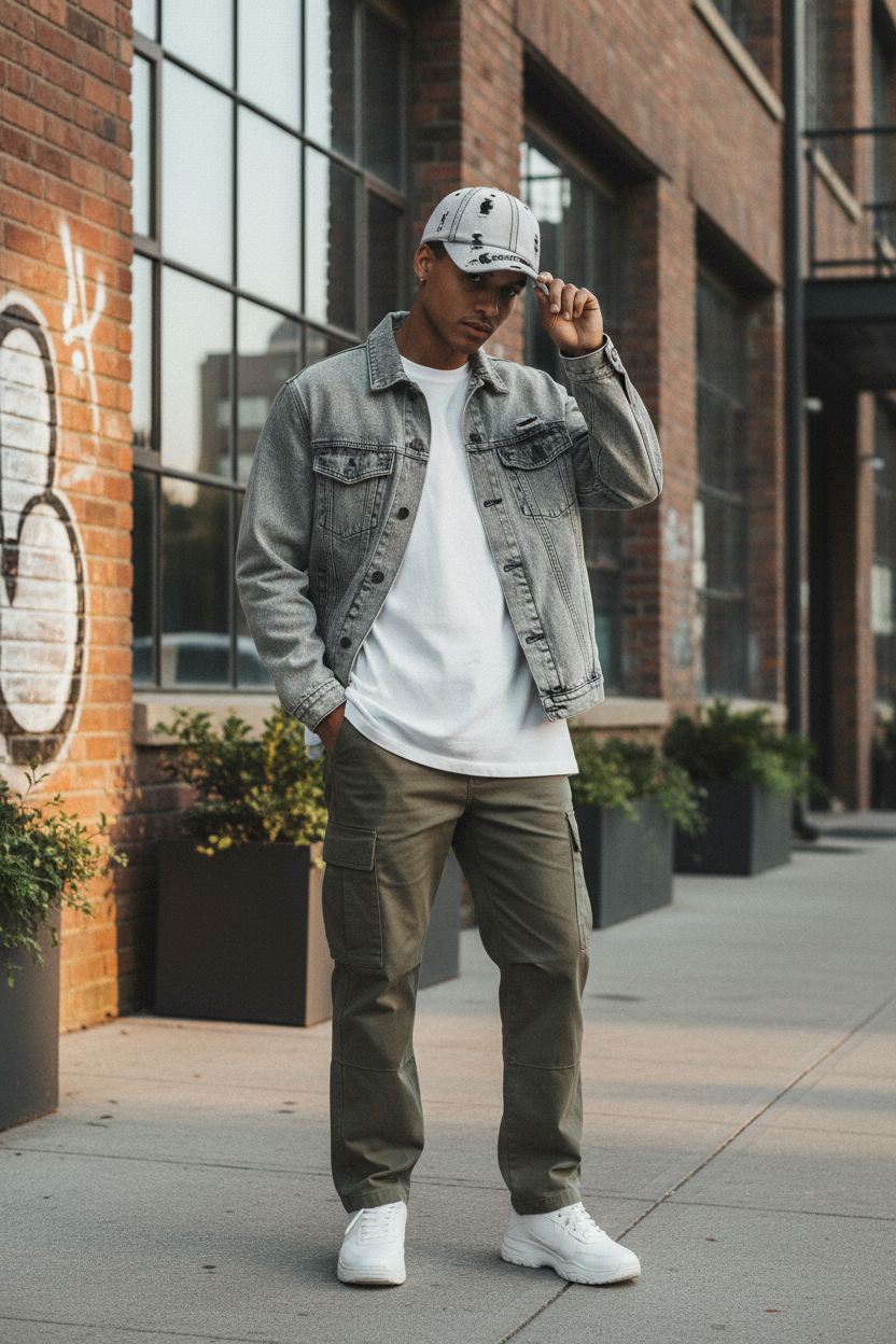 Matching Ripped Letter-Print Cotton Baseball Cap | Adjustable Hat
