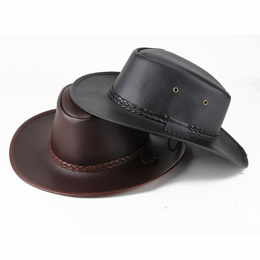 TheCapSpot - Leather Cowboy Hat