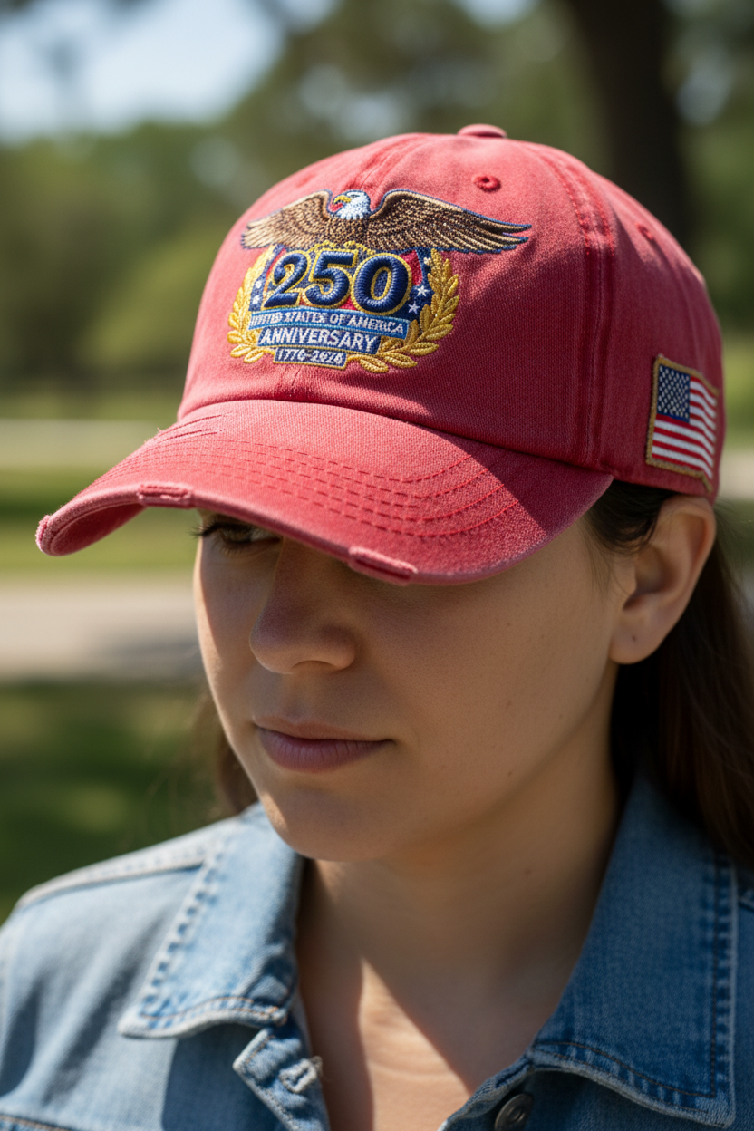 250th Anniversary Baseball Cap Embroidered Sun Hat