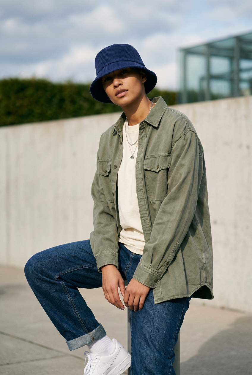 Littleton Corduroy Wide Brim Bucket Hat, Adjustable Fit
