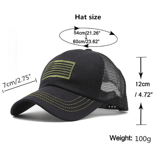 TheCapSpot - Outdoor Camouflage Mesh Cap Embroidered Hat