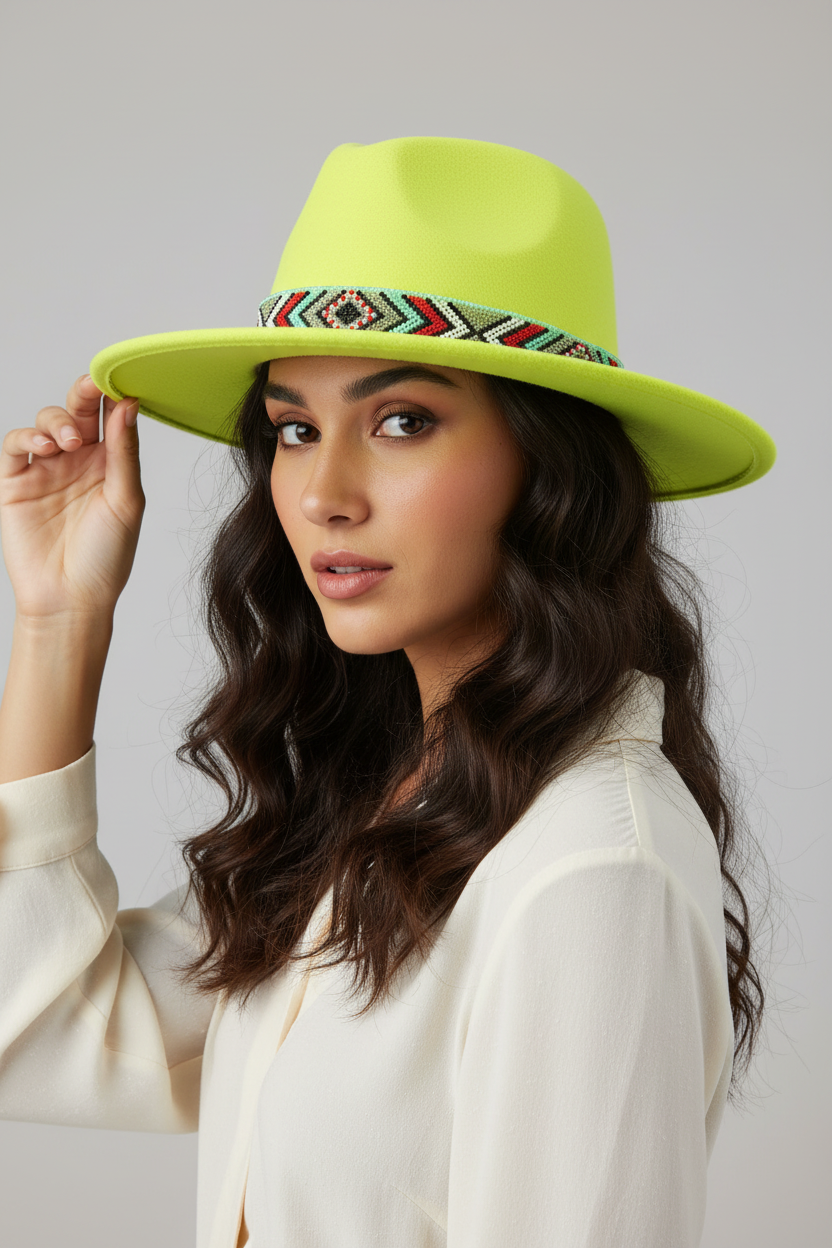 Callie Unisex Cotton-Wool Fedora Hat with Band