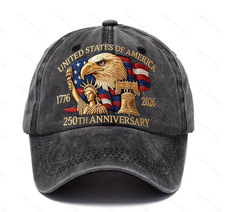250th Anniversary Baseball Cap Embroidered Sun Hat