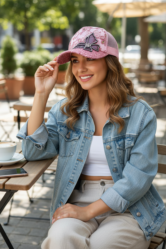 Sequins Peaked Cap For Women