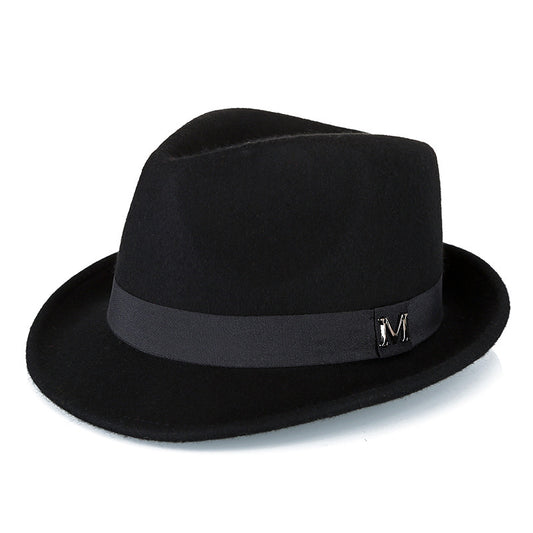 Middle-aged And Elderly Men's Pure Wool Green Hat