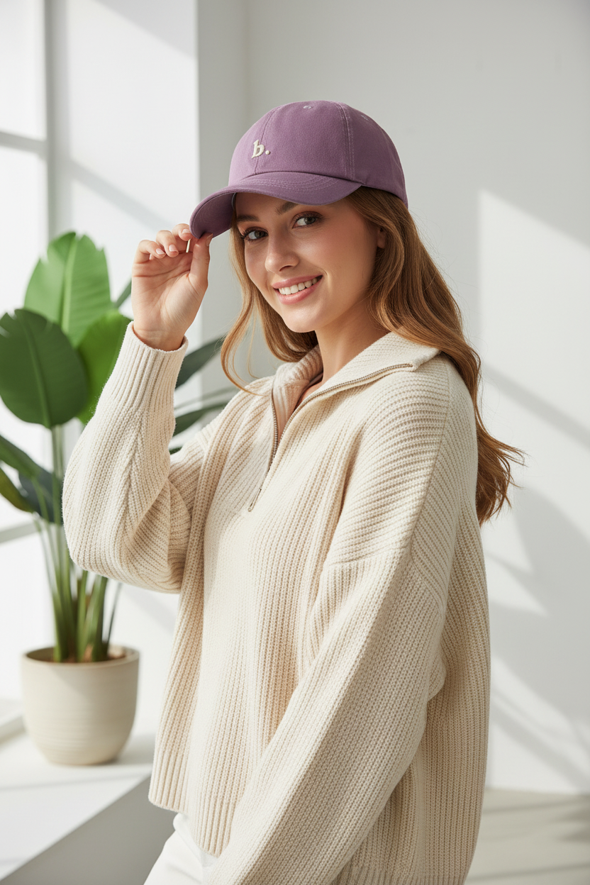 Braxton Cotton Baseball Cap, Adjustable Curved Brim