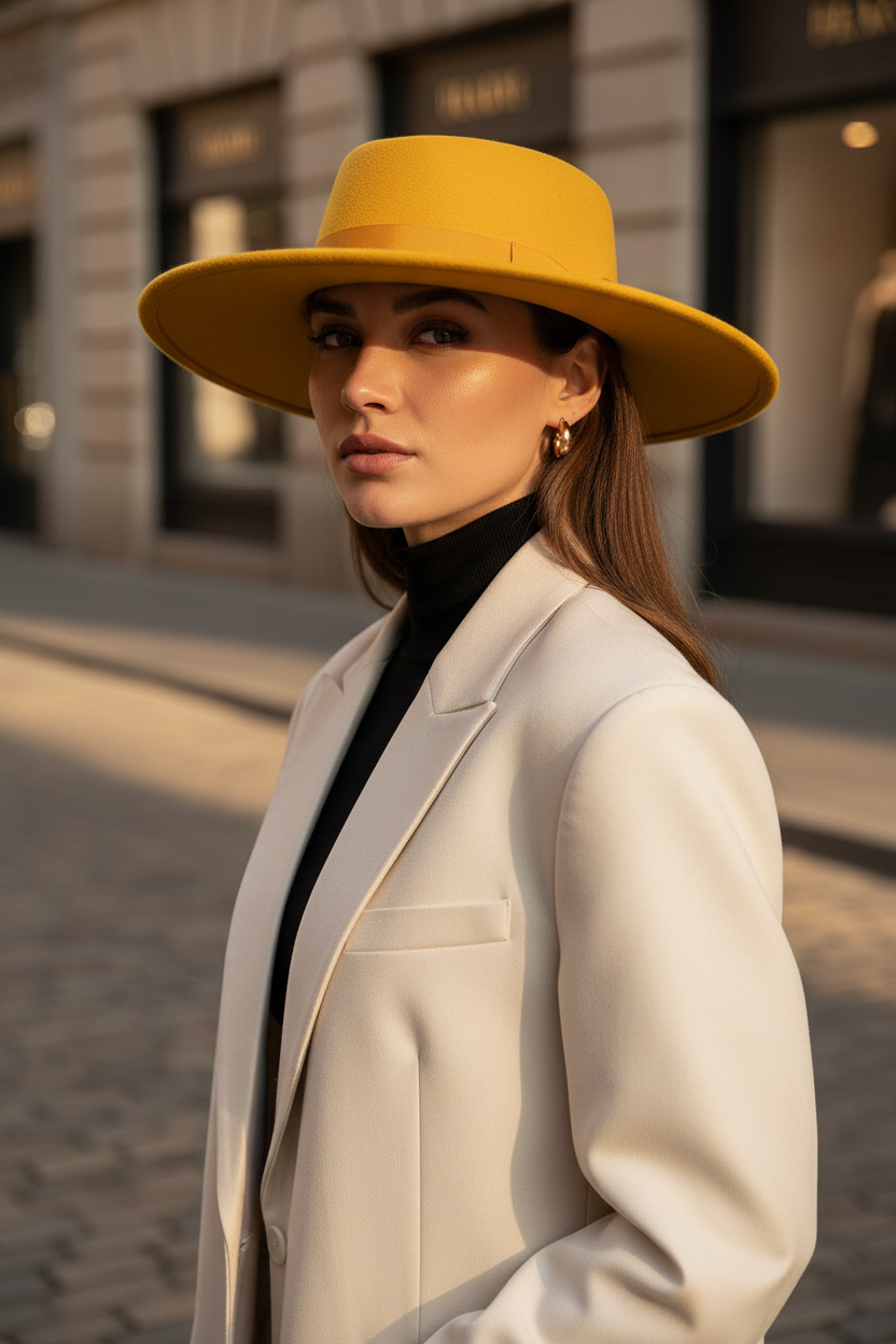 Boulder Fedora Hat with Band – Cotton, Curved Brim