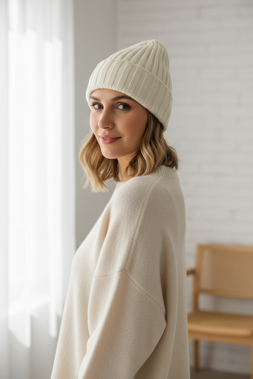 Marion Acrylic Knit Stocking Cap – Unisex, One Size