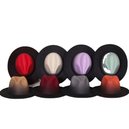 TheCapSpot - Gradient Color Topper Flat Brim Jazz Top Hat