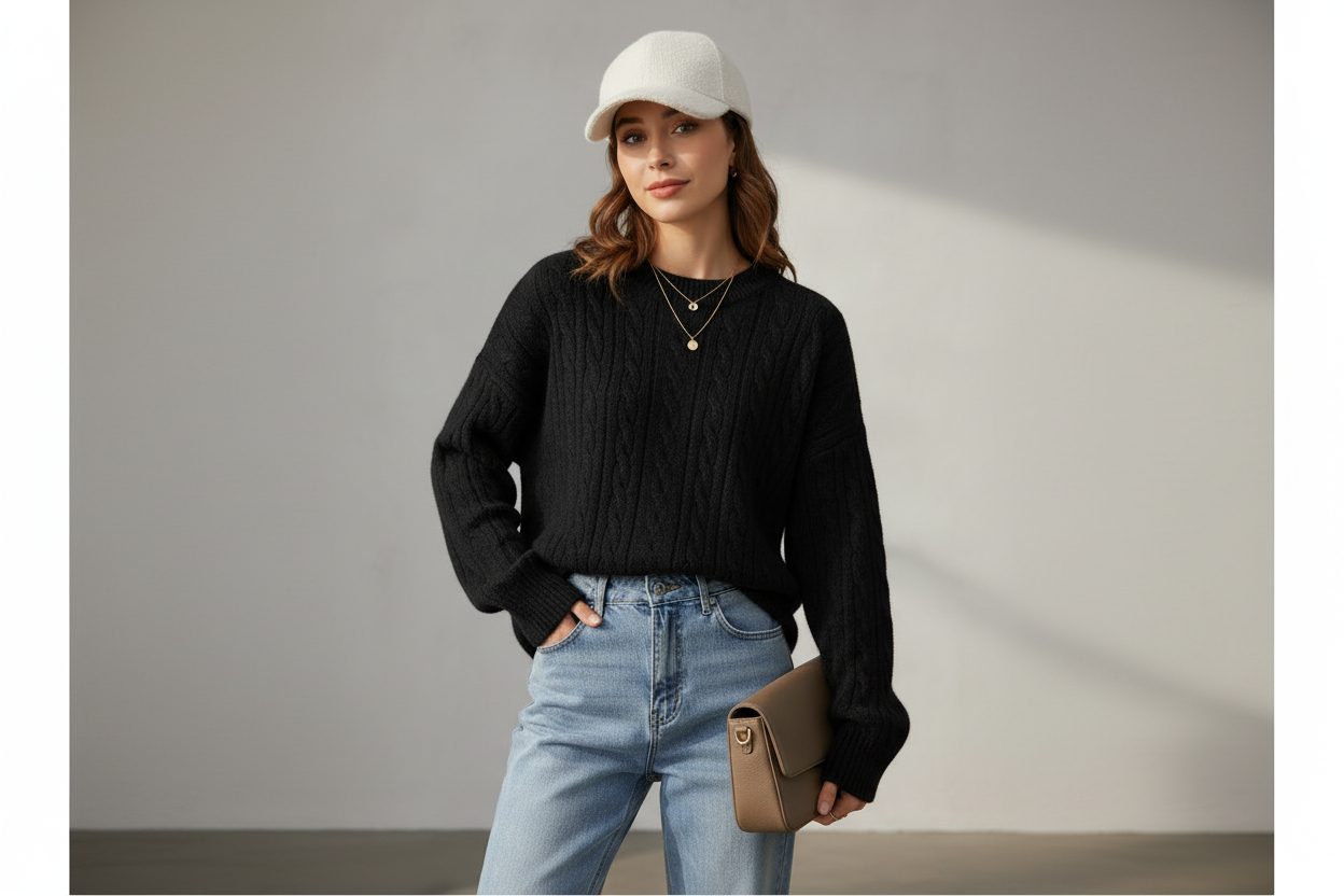 Benoit Rabbit Fur Baseball Cap – Women's